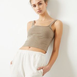 NWT: WSLY Essex Ribbed Square Neck Tank size Large